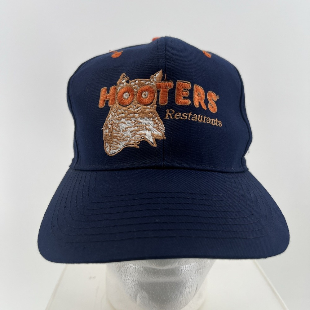 Hooters Racing Team Loy Allen Jr Nascar Hat Cap Snap Back Blue Orange